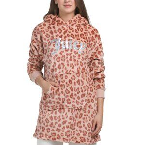 JUICY COUTURE Leopard Sherpa Hoodie Lounger